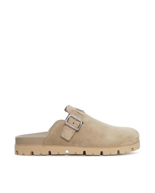 Prada White Suede Mules for men