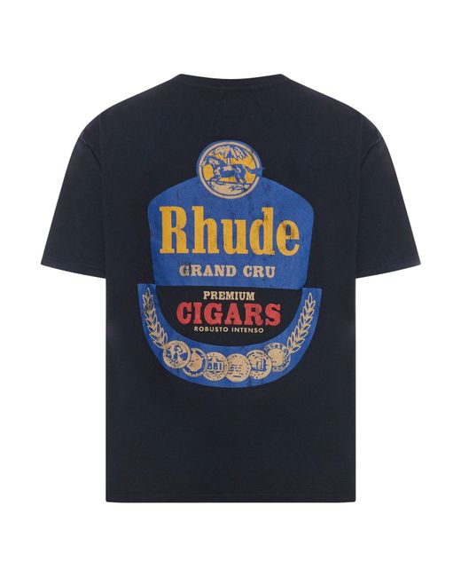 Rhude Blue Tshirt for men