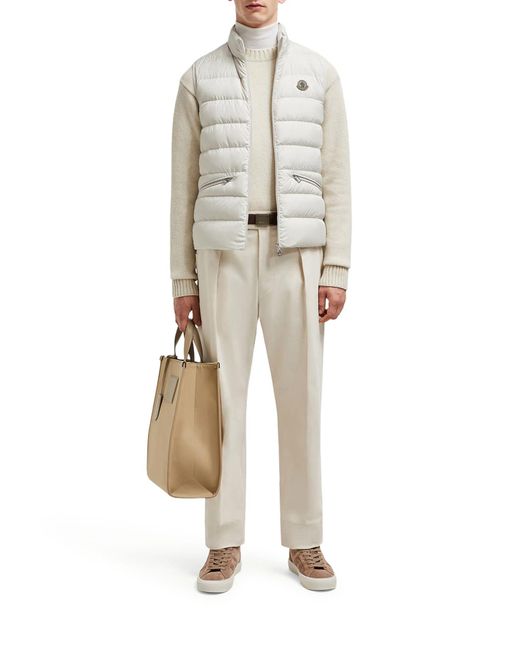 Gilet imbottito treompan di Moncler in White da Uomo