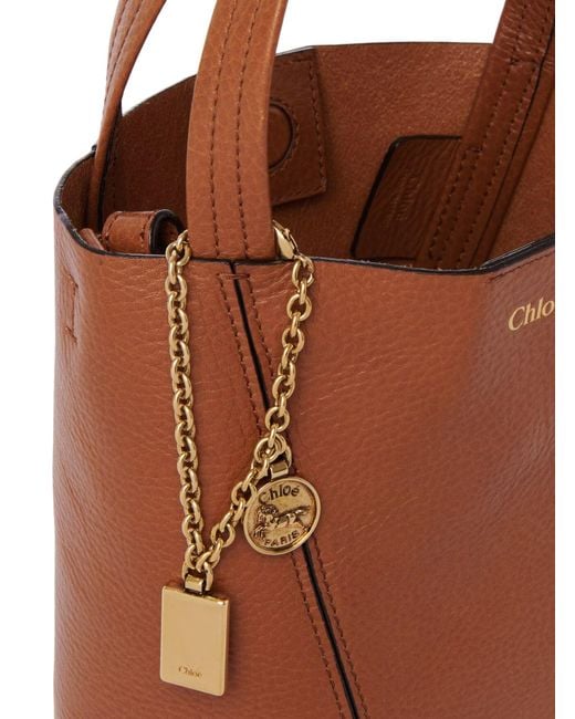 Chloé Brown Chloã Spin Small Tote Bag