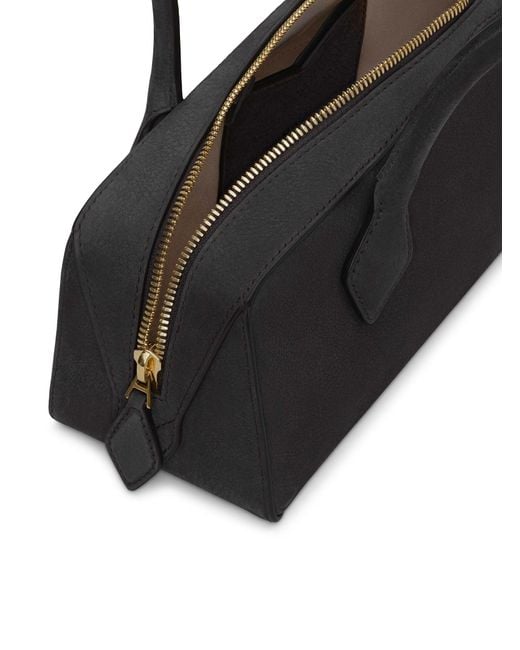 Alaïa Black Le Teckel Medium Bag In Nubuck Calfskin