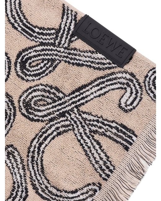 Loewe Gray Cotton Terry Towel for men