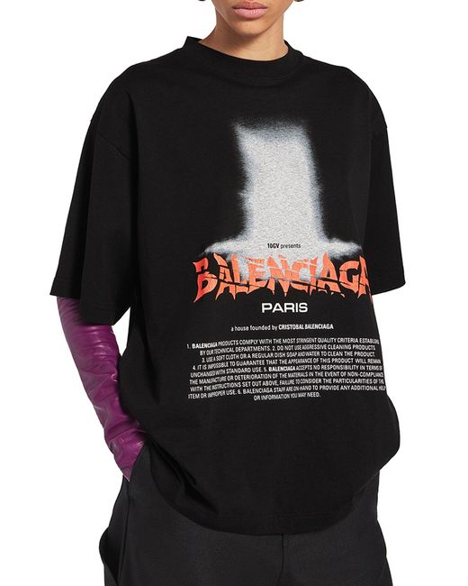 Balenciaga Black Oversized The Door T-Shirt