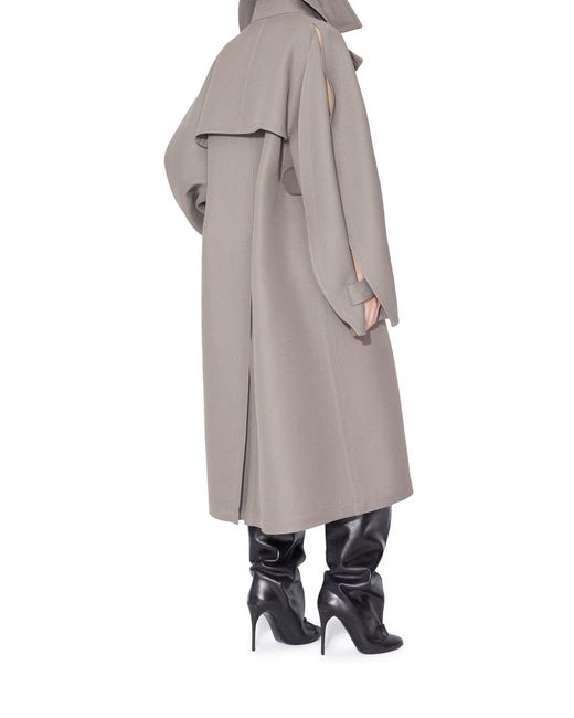 Alaïa Brown Wool And Viscose Trench