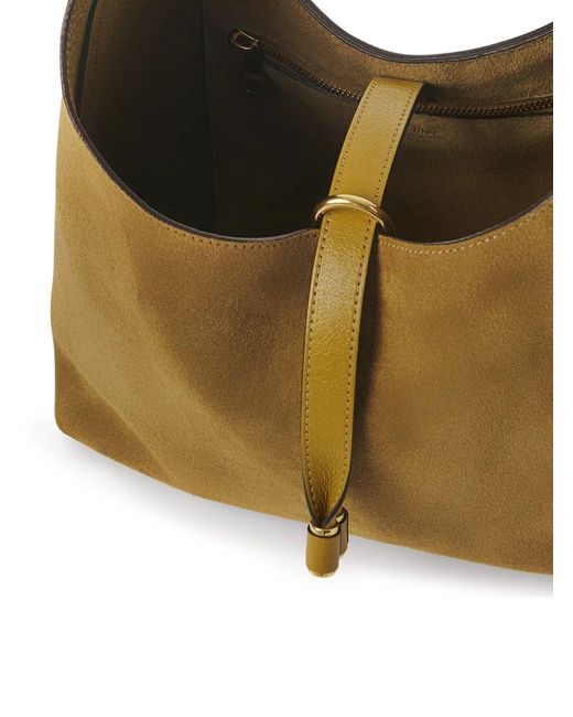 Borsa hobo marcie piccola in pelle scamosciata di Chloé in Natural