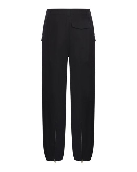 Loewe Black Panelled Relaxed-fit Cotton-twill Cargo Trousers for men