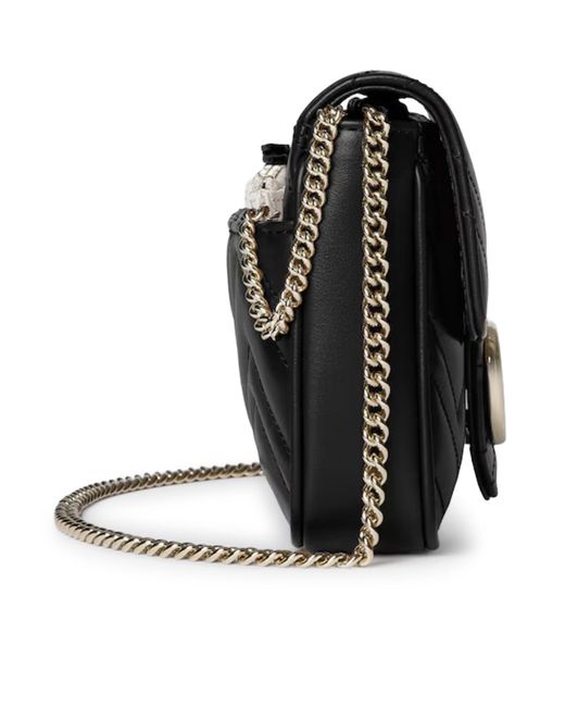 Gucci Black Gg Marmont Small Shoulder Bag