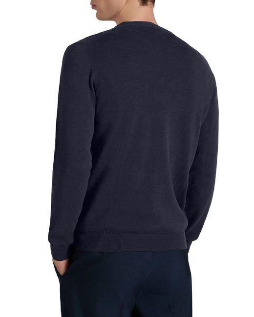 Zanone Blue Slim Fit Crew Neck Sweater for men