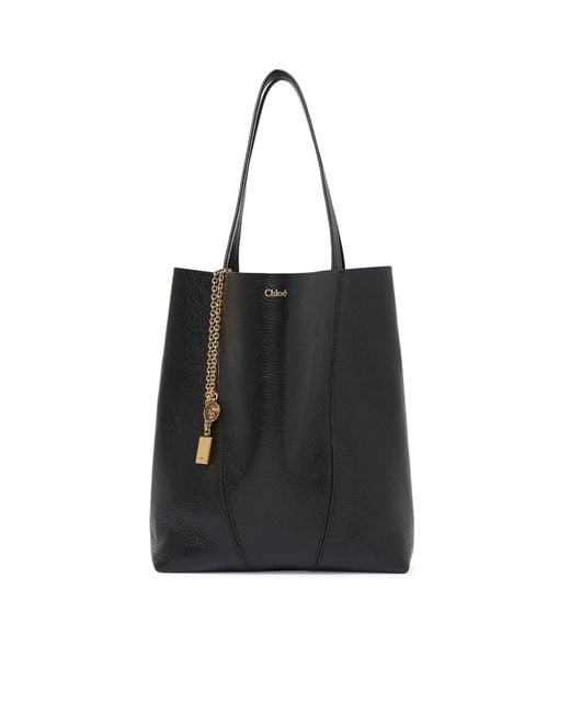 Chloé Black Chloã Spin Tote Bag