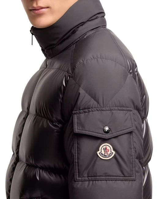 Piumino corto maya con cappuccio di Moncler in Gray da Uomo