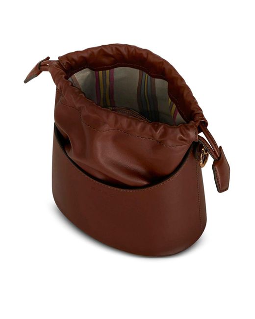 Etro Brown Saturno Mini Bucket Bag