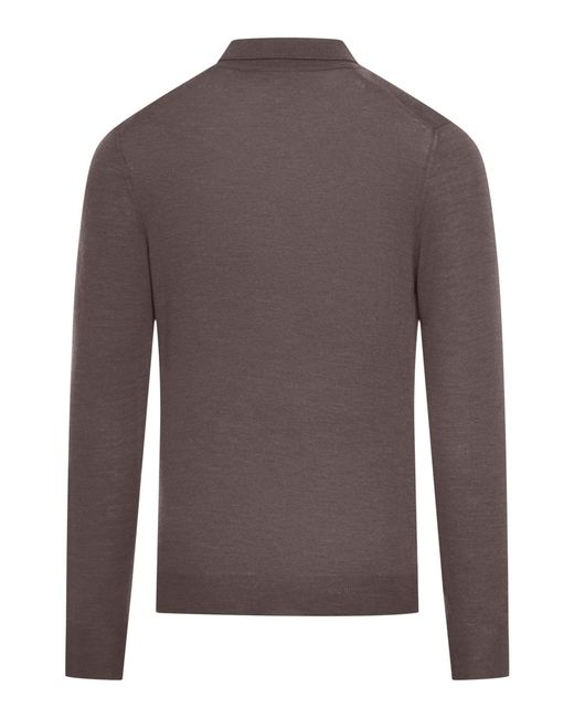 Nome G Brown Tasmanian Wool Polo for men