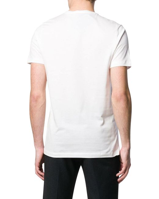 T-shirt con patch logo di Paul & Shark in White da Uomo