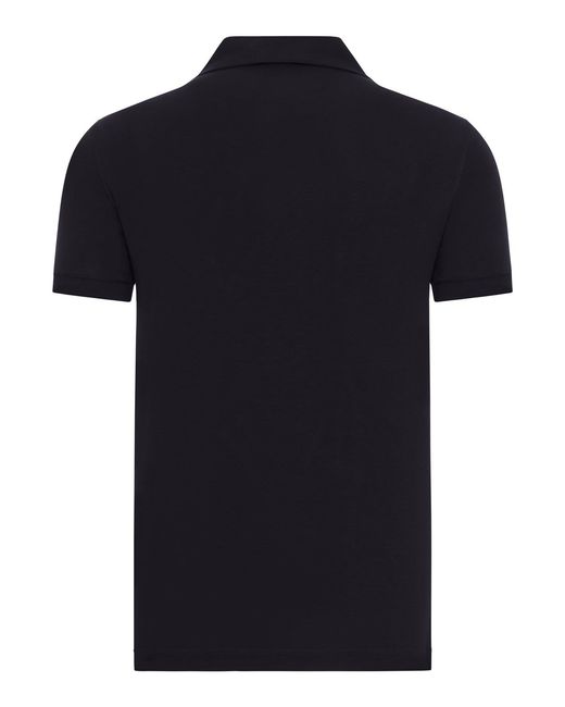 Giorgio Armani Black Short-Sleeved Polo Shirt for men