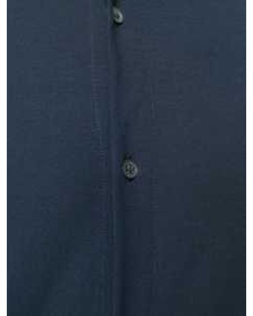 Zanone Blue Button-down Fastening Shirt for men