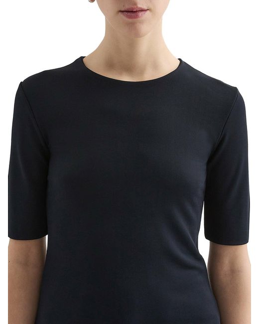 Jil Sander Blue Short-sleeved Crepe T-shirt