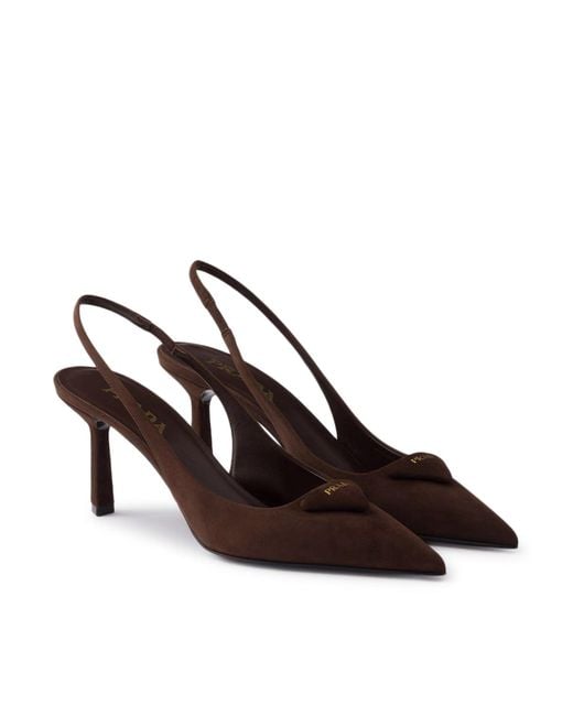 Prada Brown High Heel Shoes