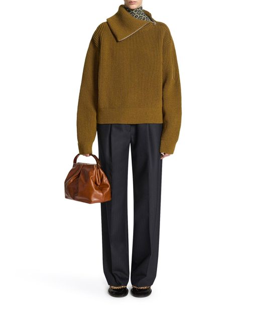 Dries Van Noten Blue Tailored Wool Trousers