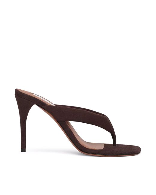 Alaïa Brown Suede Heel Sandals