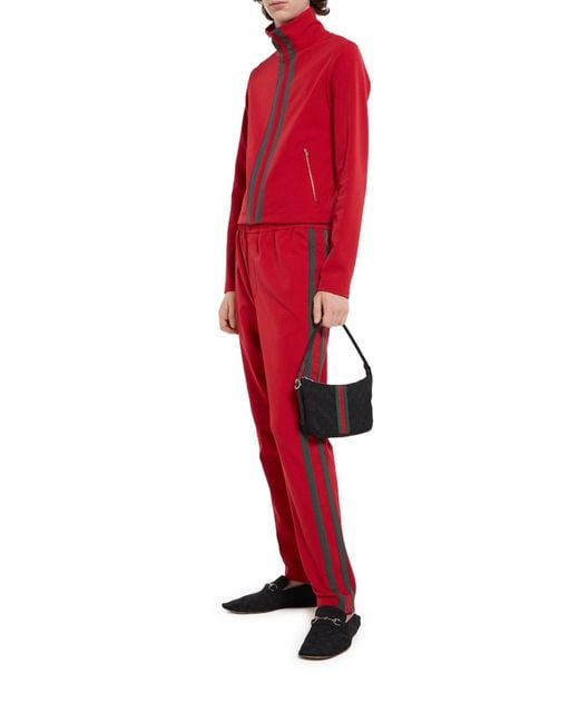 Gucci Black Lunetta Gg Fabric Crossbody Bag for men