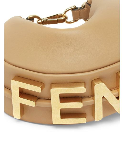 Graphy mini in pelle miele di Fendi in Natural