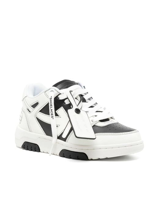 Off-White c/o Virgil Abloh White Out Of Office Calf Leather Sneakers, 100% Rubber