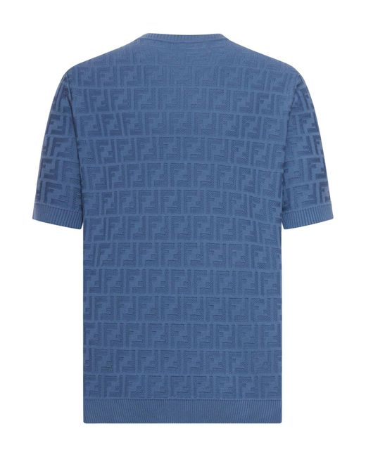 Pullover in cotone di Fendi in Blue da Uomo