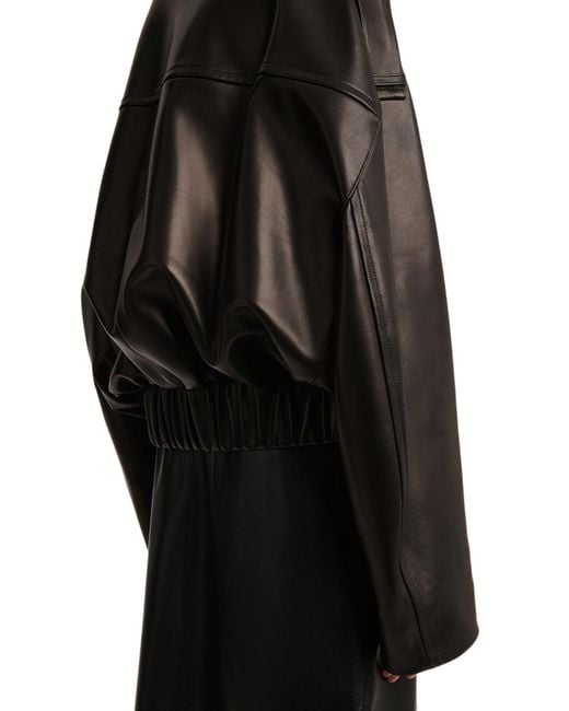 Khaite Black Owey Leather Jacket