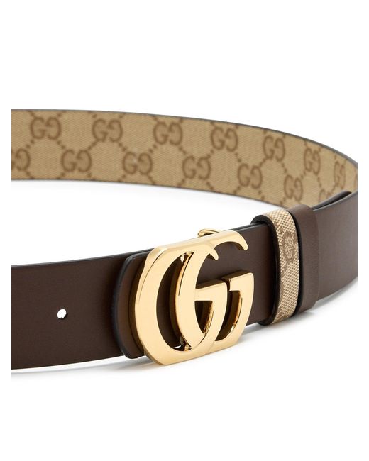 Gucci Natural Reversible Cut Gg Marmont Belt for men