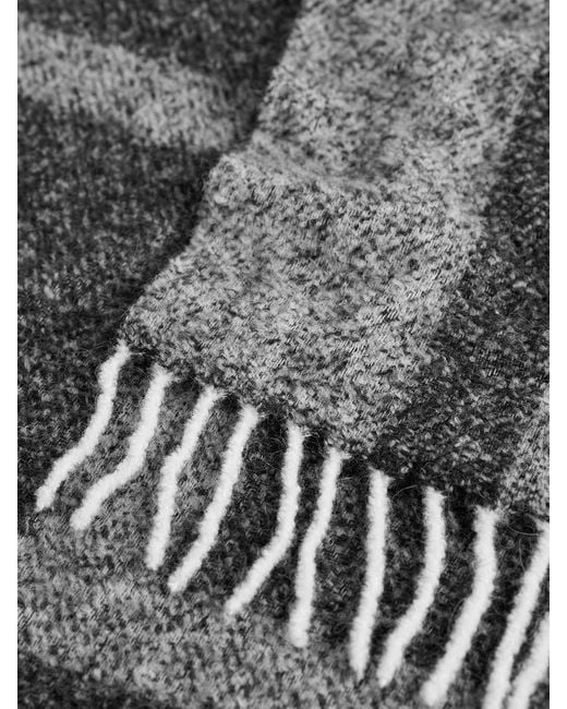 Totême Gray Jacquard Scarf With Monogram