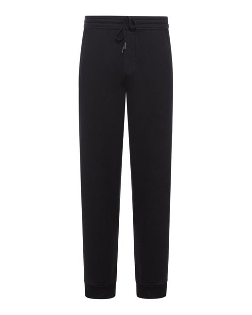 Pantaloni in felpa di cotone di Tom Ford in Black da Uomo