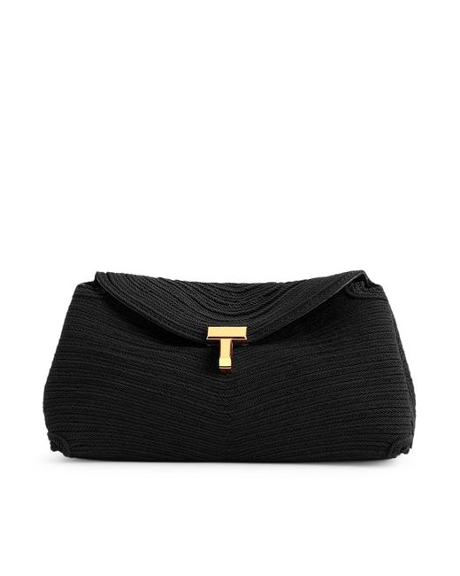 Mini t-lock clutch di Totême  in Black