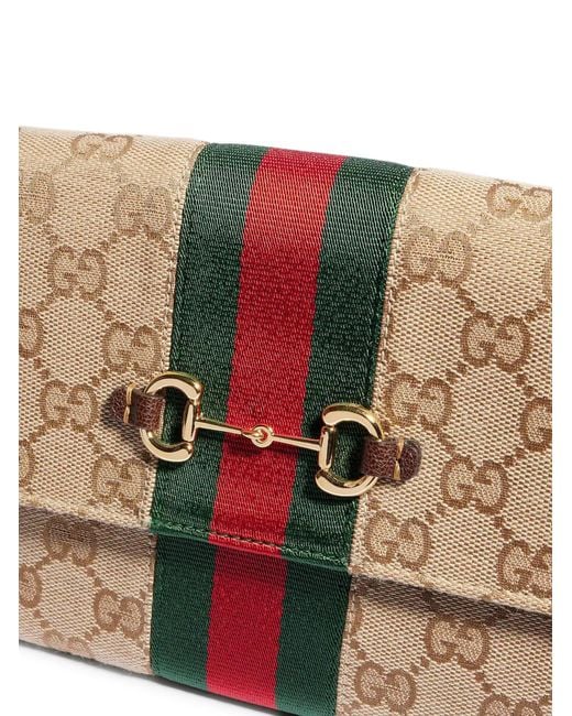Gucci Multicolor Orsebit Web Wallet With Strap