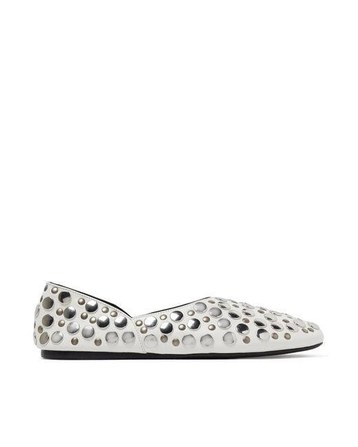 Khaite White Jane Ballerinas