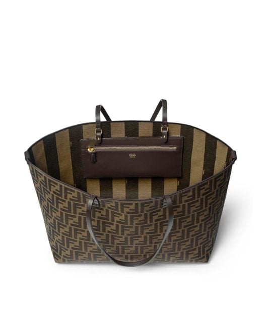 Fendi Brown Roll Medium Shopper