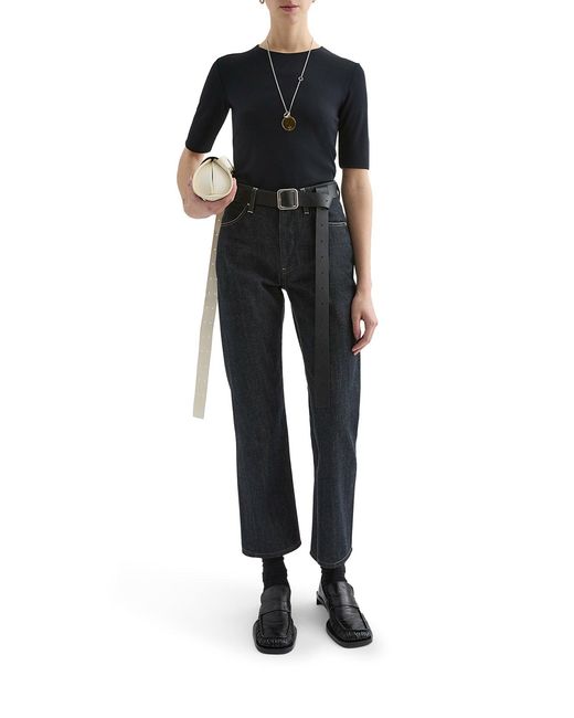 Jil Sander Blue Short-sleeved Crepe T-shirt