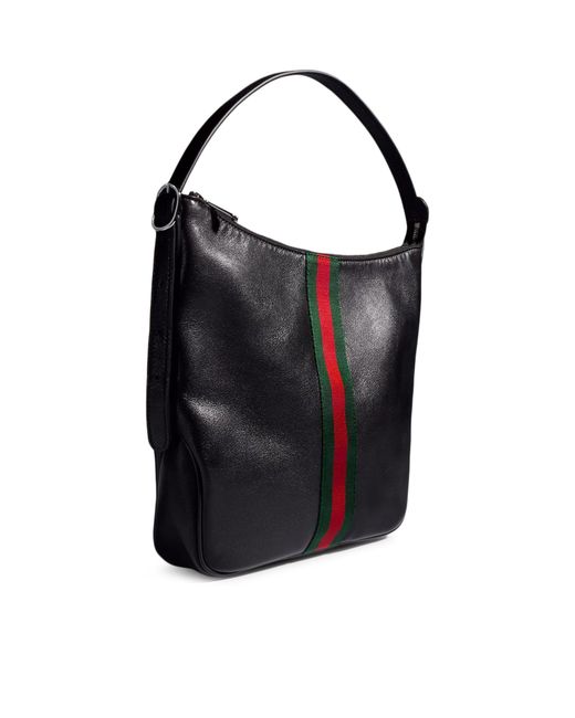 Gucci Black Medium Size Lunette Shoulder Bag for men