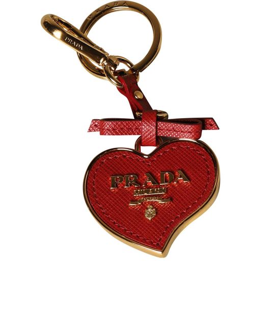 Prada Keychain At Heart Lyst