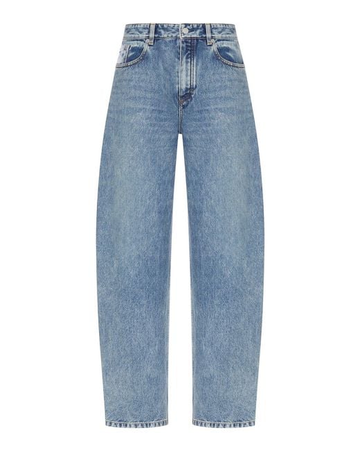 Alaïa Blue Round Cotton Jeans