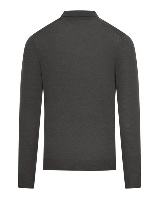 Nome G Gray Tasmanian Wool Polo for men