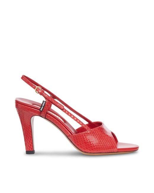 Miu Miu Pink Ayers Slingback Sandals