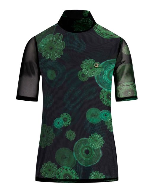 T-shirt in tessuto trasparente di Coperni in Green