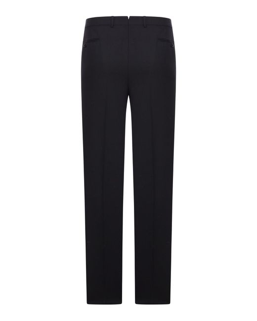 Tom Ford Blue Tailored Twill Trousers With Double Pleat for men