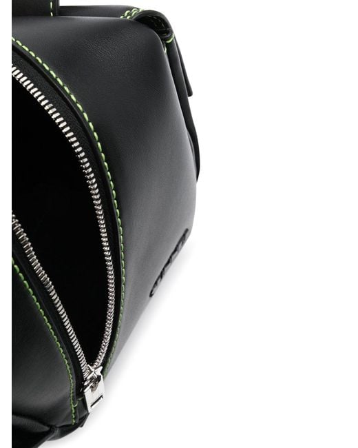 Sunnei Black Lacubetto Leather Shoulder Bag