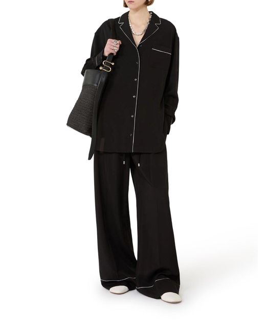 Sportmax Blue Satin Overshirt