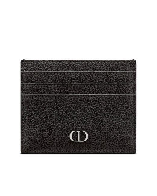 Dior Black Card Holder 6 Grained Calf Cd Icon for men
