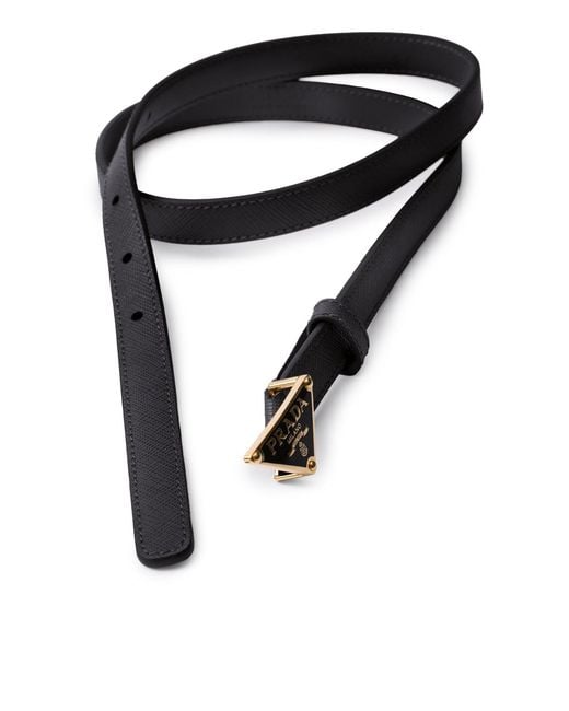 Prada Black Belt Saffiano