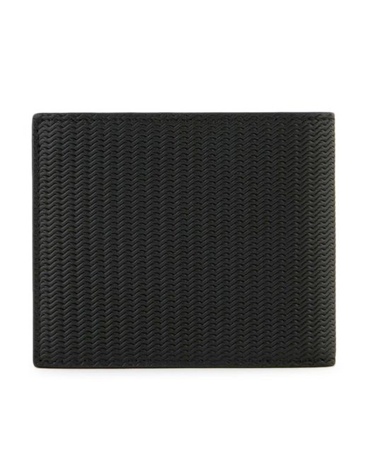 Portafoglio bifold in pelle stampata di Giorgio Armani in Black da Uomo