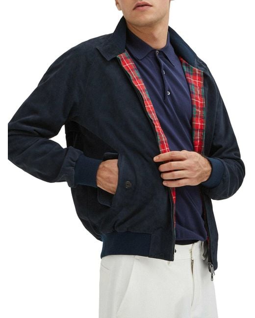 Baracuta Blue G9 Suede Jacket for men