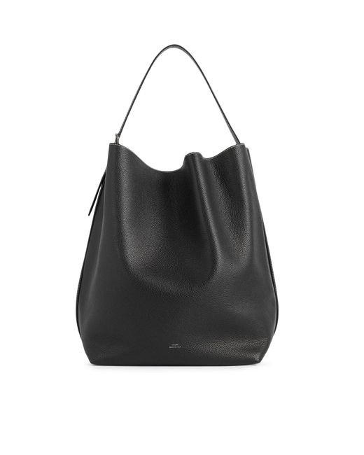 Totême Black Belted Tote Bag